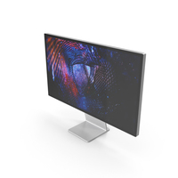 Display With Adjustable Stand Turned On PNG & PSD Images