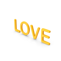 Yellow Love Sign PNG & PSD Images