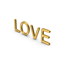 Gold Love Sign PNG & PSD Images