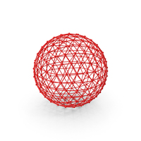 Red Grid Patterned Sphere PNG & PSD Images