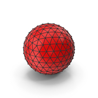 Red Sphere With Black Triangular Pattern PNG & PSD Images