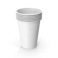 White Plastic Cups Stack PNG & PSD Images