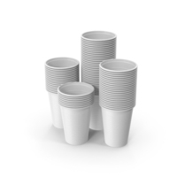 Stacks Of White Plastic Cups PNG & PSD Images