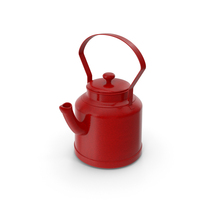 Vintage Red Teapot PNG & PSD Images