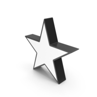 Black & White Star Symbol PNG & PSD Images
