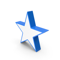 Blue White Star Symbol PNG & PSD Images