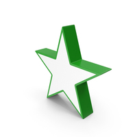 Green White Star PNG & PSD Images