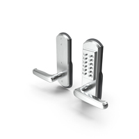 Push Button Door Lock Silver PNG & PSD Images