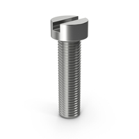 Silver Slotted Head Bolt PNG & PSD Images
