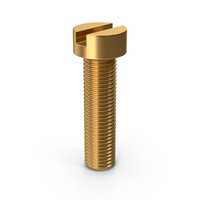 Gold Slotted Head Bolt PNG & PSD Images