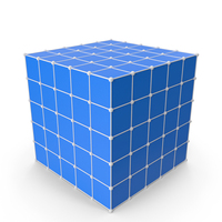Blue White Patterned Cube PNG & PSD Images