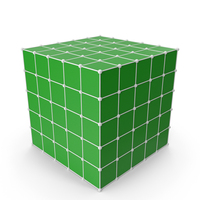 Green White Patterned Cube PNG & PSD Images