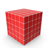 Red White Patterned Cube PNG & PSD Images
