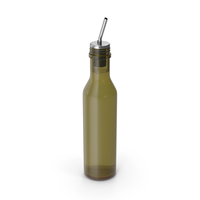 Dark Green Glass Oil Bottle PNG & PSD Images