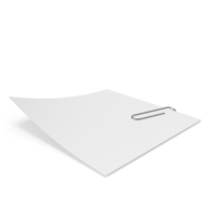 White Sticky Note With Paper Clip PNG & PSD Images