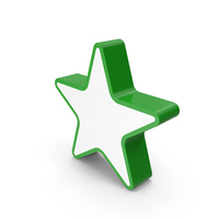 Green & White Star Symbol PNG & PSD Images