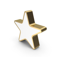 Golden White Star Symbol PNG & PSD Images