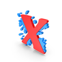 Splash Alphabet X PNG & PSD Images