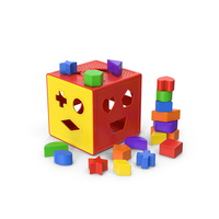 Yellow Red Baby Block Shape Sorter PNG & PSD Images