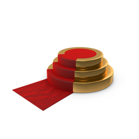 Gold Podium With Red Carpet PNG & PSD Images