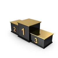 Black Podium With Gold Top PNG & PSD Images