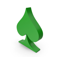 Green Spade Playing Card Symbol PNG & PSD Images
