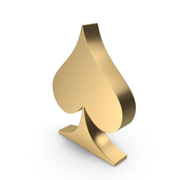 Golden Spade Playing Card Symbol PNG & PSD Images