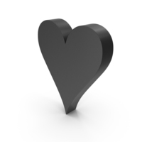 Black Heart Playing Card Symbol PNG & PSD Images