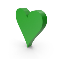 Green Heart Playing Card Symbol PNG & PSD Images