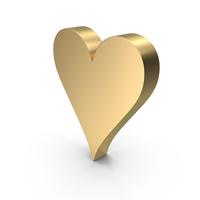 Golden Hearts Playing Card Symbol PNG & PSD Images