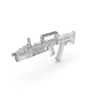 Wireframe Amphibious Assault Rifle ADS PNG & PSD Images