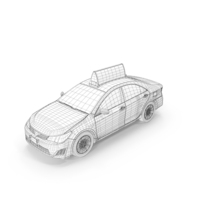 Wireframe Modern NYC Taxi PNG & PSD Images