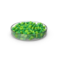 Green Capsules In Petri Dish PNG & PSD Images