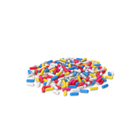 Pile Of Colored Pill Capsules PNG & PSD Images