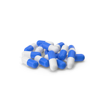 Pile Of Blue Pill Capsules PNG & PSD Images