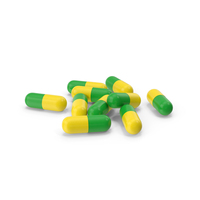 Green Yellow Capsules PNG & PSD Images