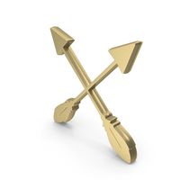 Arrow Crossed Gold PNG & PSD Images