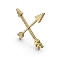 Golden Crossed Arrows PNG & PSD Images