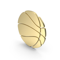 Golden Basketball Symbol PNG & PSD Images