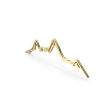 Gold Mountain Outline Logo PNG & PSD Images