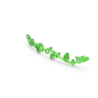 Green Glass Branch Decor PNG & PSD Images