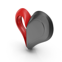 Red And Black Heart Symbol PNG & PSD Images