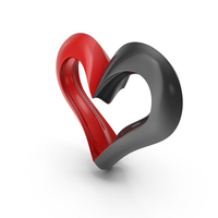 Heart Red and Black PNG & PSD Images