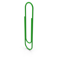 Green Paper Clip PNG & PSD Images