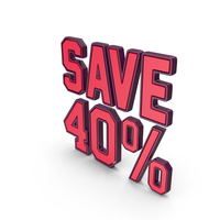 Save Percentage 40 PNG & PSD Images