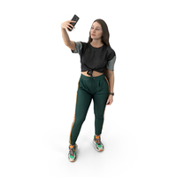 Young Woman Takes A Selfie on Her Phone PNG & PSD Images