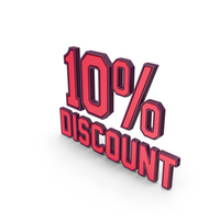 Red 10% Discount Symbol PNG & PSD Images