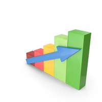 Positive Growth Chart With Uptrend Arrow PNG & PSD Images