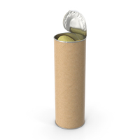 Opened Paper Tube with Chips PNG & PSD Images