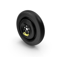 Temporary Spare Wheel with Tyre 125 R15 PNG & PSD Images